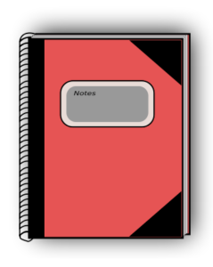 notebook red free clipart