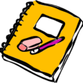 notebook yellow free clipart