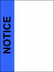 notice blank sign free clipart