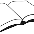 open book bw free clipart