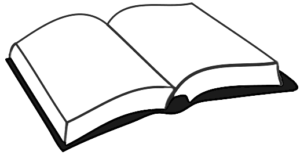 open book bw free clipart