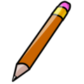 pencil orange free clipart