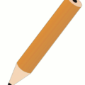 pencil orange large free clipart