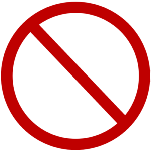 red crossed out circle do not free clipart