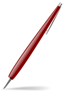 red glossy pen free clipart