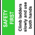 safety climb ladder sign free clipart