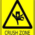 safety crush zone sign free clipart