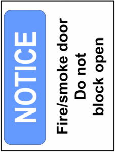 safety fire door sign free clipart