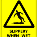 safety sign slippery when wet free clipart