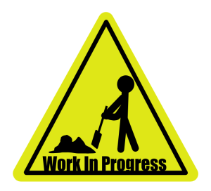 safety yellow work in progress free clipart