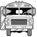 school bus bw free clipart