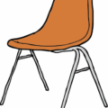 student chair angle view free clipart