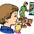 student in class free clipart