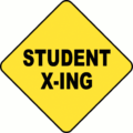 student xing yellow sign free clipart