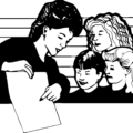 teacher teaching students free clipart