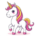 unicorn cute free clipart image