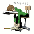 up late student free clipart