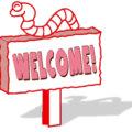 welcome sign red free clipart